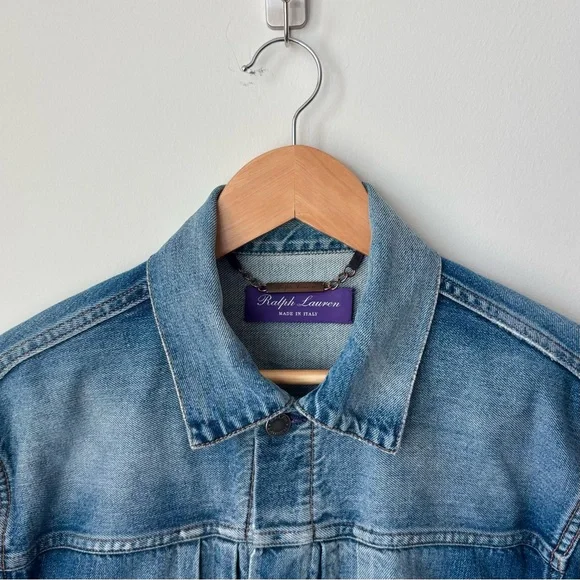 Ralph Lauren Purple Label Denim Jacket Men’s S Indigo Made in Italy Luxury
